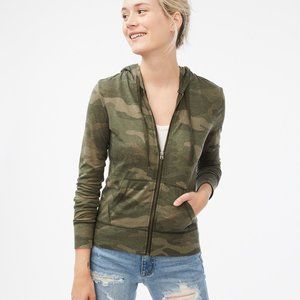 AEROPOSTALE girl's lightweight camo full-zip hoodie